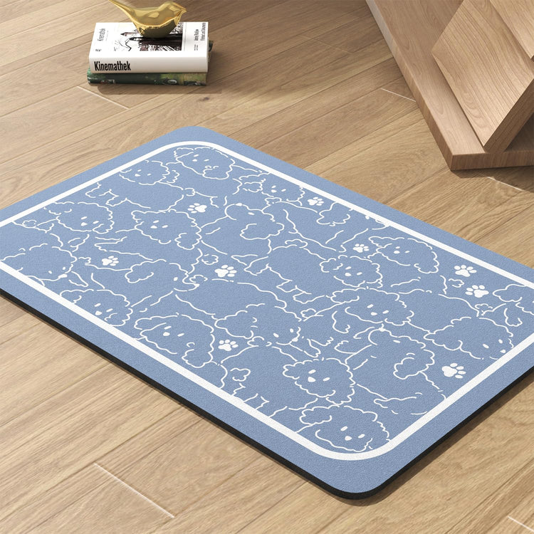 PADOOR Pet Feeding Mat-Absorbent Dog Mat for Food and Water Bowl-No Stains Easy Clean Dog Food Mat-Quick Dry Water Dispenser-Puppy Supplies Accessories