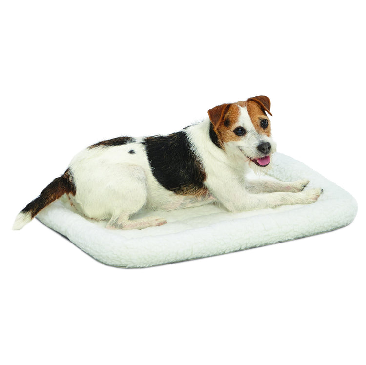 MidWest Homes for Pets QuietTime Fashion XXS Dog Bed - Pink Faux Fur Bolster, Ultra-Soft and Machine Washable, Fits 18-Inch Crates and Carriers, for Small Dogs and Cats