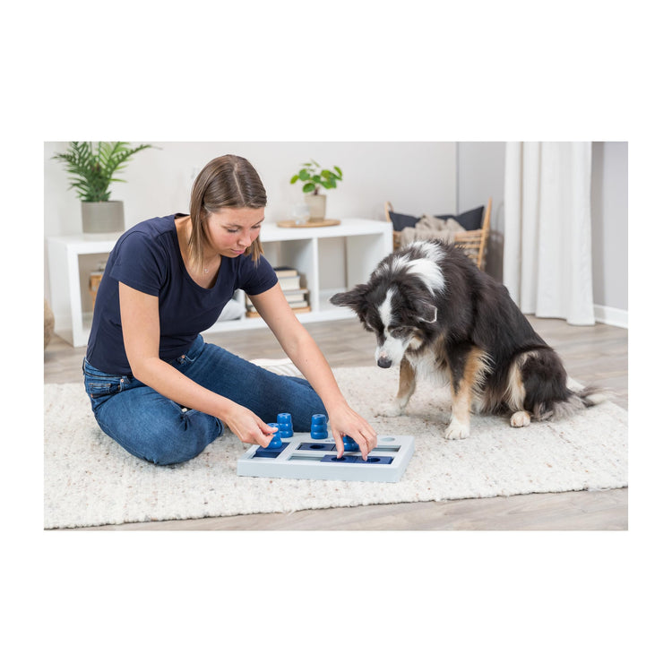 TRIXIE Turn Around - Mad Scientist Dog Activity Interactive Toy, Level 2 Food Puzzle Game, Brain Teasing Treat Dispenser, IQ and Mental Development Toy for Smart Dogs, Enrichment Toy for Boredom Busting