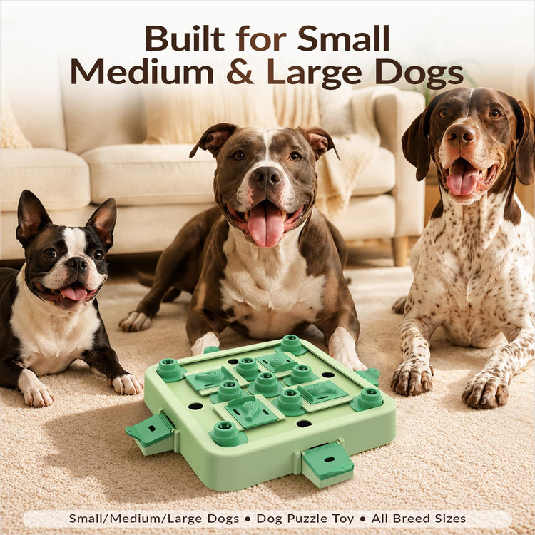 KADTC Dog Chess Puzzle Toy, Large Size, 3 Levels of Step-by-Step Challenge Beginner to Advanced Slow Feeder & Mental Stimulation for Smart Dogs Enrichment Toys