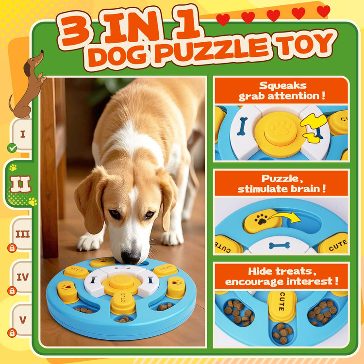 Forfon 9 Pack All-Around Dog Puzzle Toy Set -Mentally Stimulating Dog Enrichment Toys for Small to Medium Smart Dogs, Includes Dog Lick Mat with Suction Cups