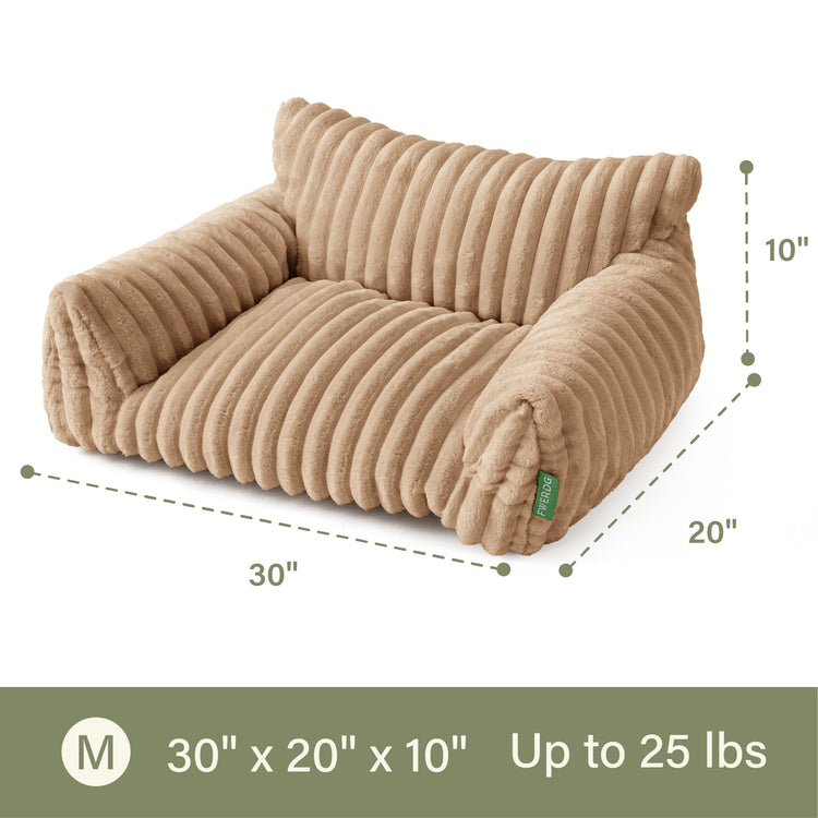 Cute Couch Bed for Pets, Supportive Cat Sofa for Indoor Cats, Small Dog Sofa Bed for Small Dogs, Grey, 24 inches