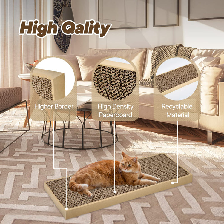 HappyFreeSX Splicing Cat Scratch Pad: Cat Scratchers for Indoor Cats and Kitten, 2 Pack Cat Scratching Pad, Cat Scratcher Cardboard, Scratching Pad, Premium Scratch from Cats, Double-Sided Design