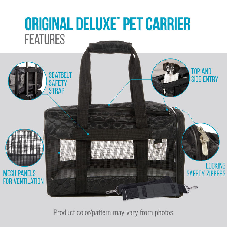 Sherpa Original Deluxe Travel Pet Carrier, Airline Approved & Guaranteed On Board - Charcoal Gray, Medium