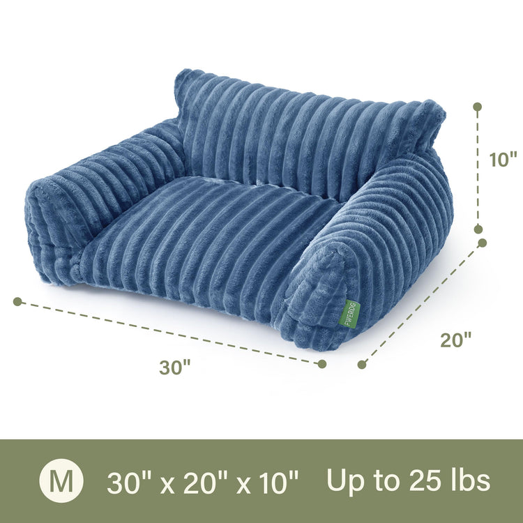 Cute Couch Bed for Pets, Supportive Cat Sofa for Indoor Cats, Small Dog Sofa Bed for Small Dogs, Grey, 24 inches