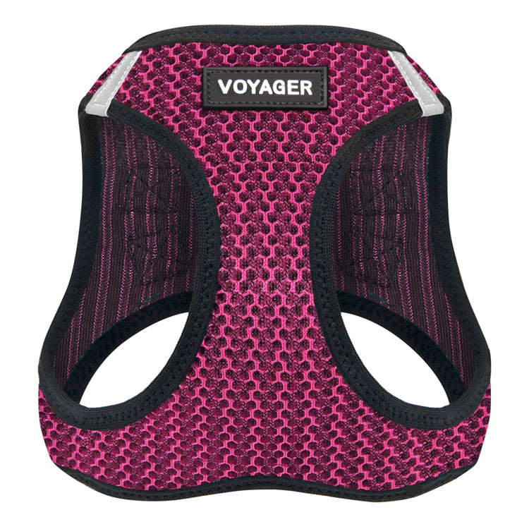Best Pet Supplies - All Weather Mesh / Plush, Reflective, No Pull Harness for Small, Medium Dogs, Cats - Secure with Hook & Loop Fastener, Buckle, Double D-Rings - Baby Blue/Black Trim, XL