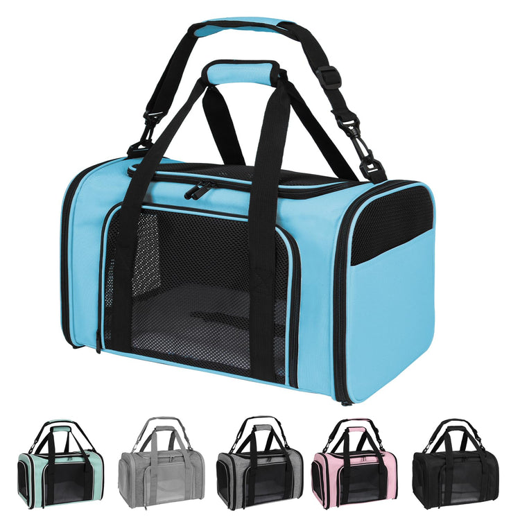 Cat Dog Carriers Soft-Sided, Pet Travel Carrier for Small Cats Dogs Under to15lbs, Soft-Solid Collapsible Carrier,(Medium,Green)
