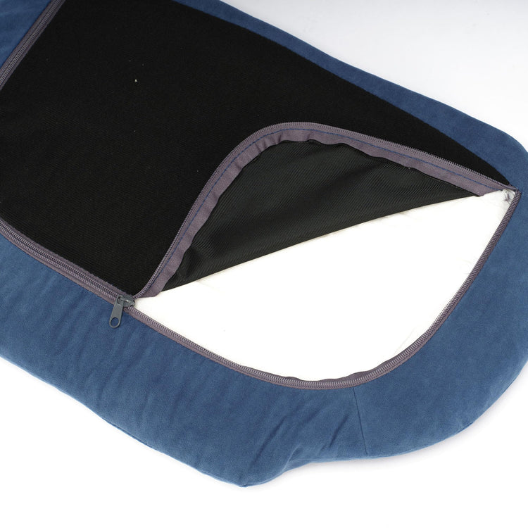 Elevated Dog Bed Pet Sofa with Solid Wood Legs and Bent Soft Backrest, Pet Cat Stool Bed with Velvet Cushion,for Small and Medium Size Dogs Kitten, Dark Gray, Small Size