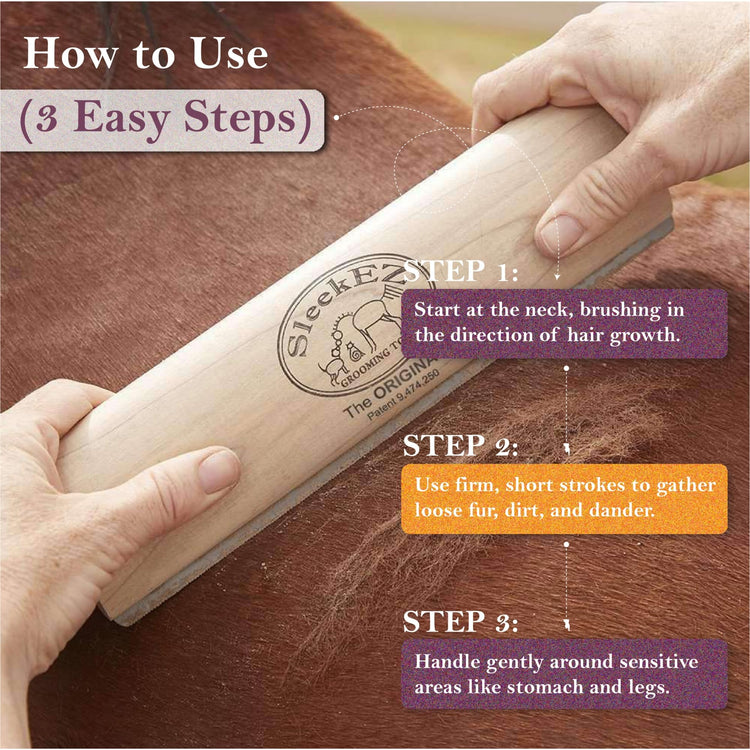 SleekEZ Dog Brush for Shedding & Dog Grooming Supplies | Pet Hair Removal Tool | Great For All Fur Types | For Short, Medium, & Long Hair Pets | Reduces Shedding by 95% | Made in USA | 5 inch