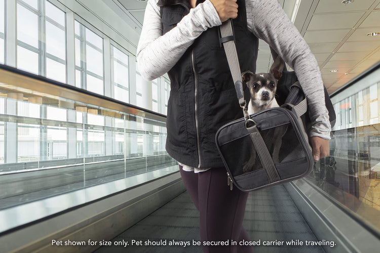 Sherpa Original Deluxe Travel Pet Carrier, Airline Approved & Guaranteed On Board - Charcoal Gray, Medium
