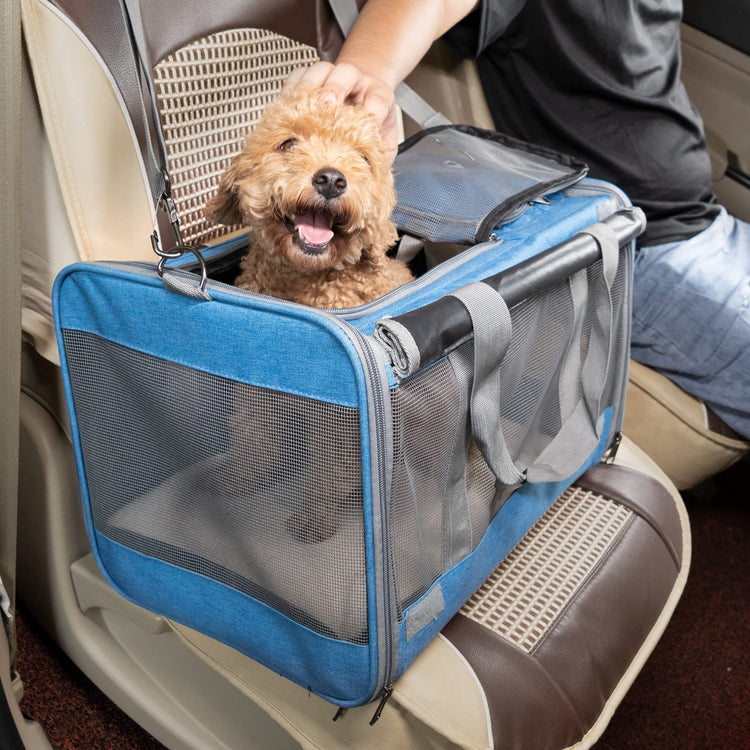 GAPZER Pet Carrier for Large Cats, Soft-Sided Cat Carrier for Medium Big Cats and Puppy up to 20lbs, Washable Dog Carrier Privacy Protection for Home Outdoor Travel