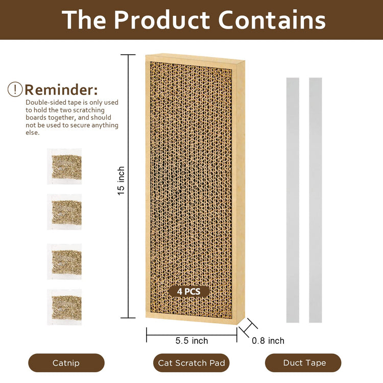 HappyFreeSX Splicing Cat Scratch Pad: Cat Scratchers for Indoor Cats and Kitten, 2 Pack Cat Scratching Pad, Cat Scratcher Cardboard, Scratching Pad, Premium Scratch from Cats, Double-Sided Design