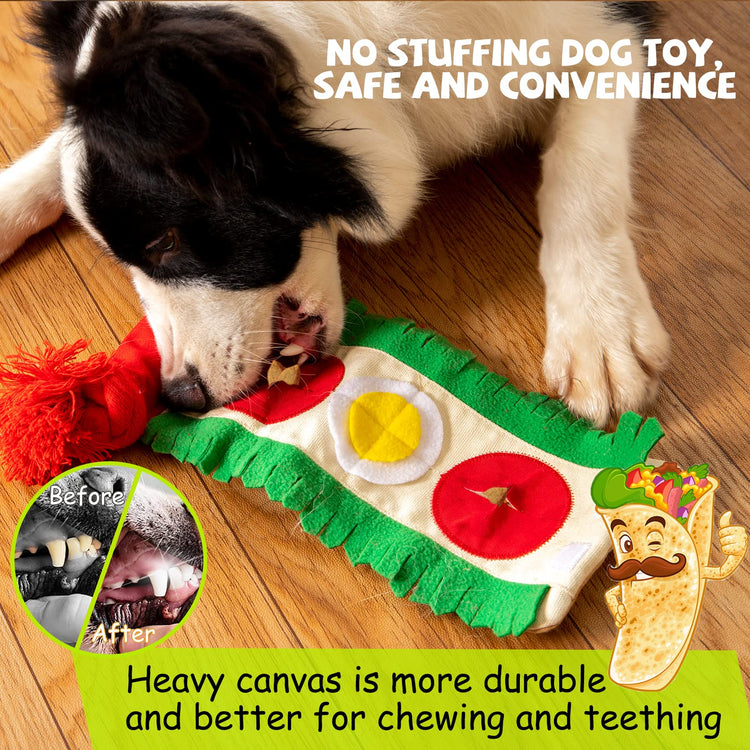 lilfrd Dog Puzzle Toys - Enrichment Squeaky Crinkle Snuffle Treat Dispensing Smart Dog Toys for Boredom and Stimulating, Durable Plush Toys for Large Medium Small Breed - Turtle