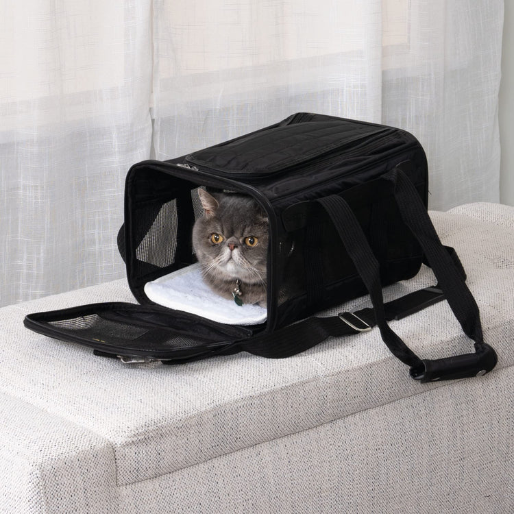 Sherpa Original Deluxe Travel Pet Carrier, Airline Approved - Black, Large