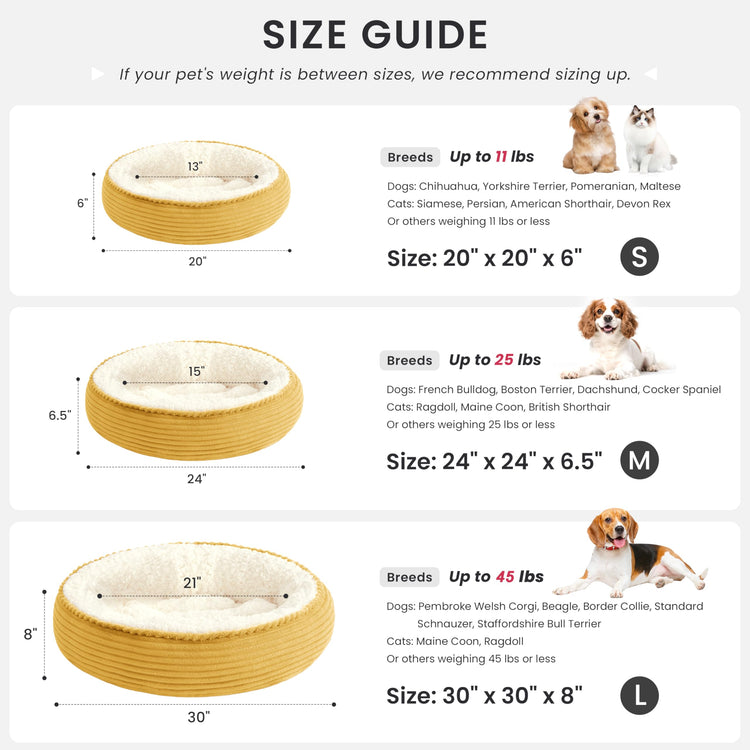 Love's cabin Round Donut Cat and Dog Cushion Bed, 20in Bed for Cats or Small Dogs, Anti-Slip & Water-Resistant Bottom, Super Soft Durable Fabric Pet Beds, Washable Luxury Cat & Dog Bed Gray