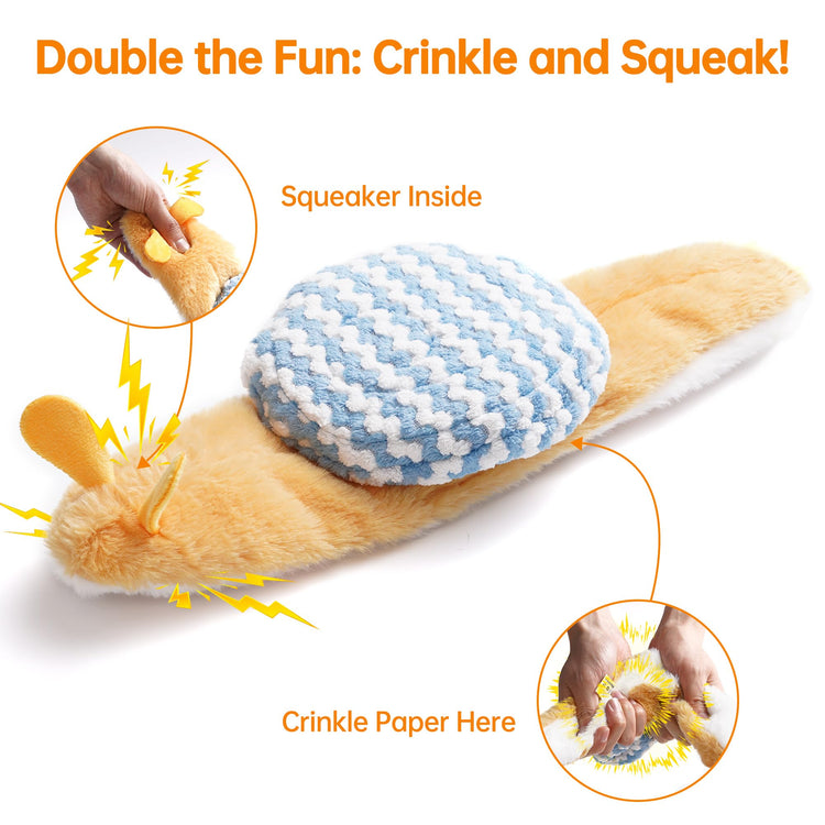 Nocciola Dog Squeaky Toys, 5 PCS Crinkle Plush Dog Toys, No Stuffing Dog Toys for Small Medium Large Dogs, Stuffless Puppy Toys for Boredom
