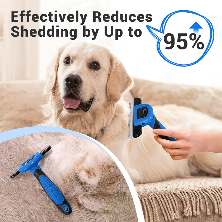 MIU COLOR Pet Grooming Brush, Deshedding Tool for Dogs & Cats, Effectively Reduces Shedding by up to 95% for Short Medium and Long Pet Hair, Purple