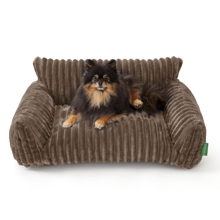 Cute Couch Bed for Pets, Supportive Cat Sofa for Indoor Cats, Small Dog Sofa Bed for Small Dogs, Grey, 24 inches