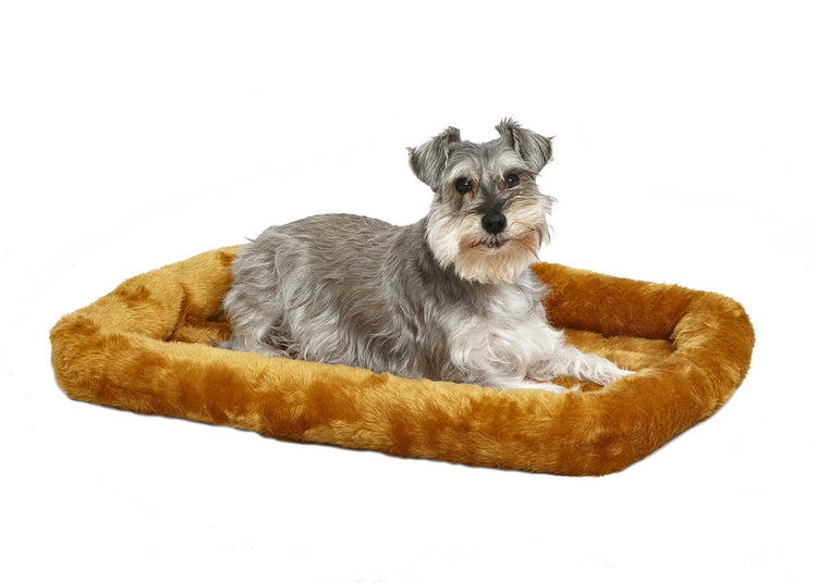 MidWest Homes for Pets QuietTime Fashion XXS Dog Bed - Pink Faux Fur Bolster, Ultra-Soft and Machine Washable, Fits 18-Inch Crates and Carriers, for Small Dogs and Cats