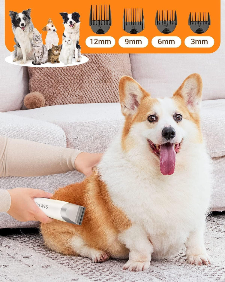 Dog Vacuum Grooming Kit for Shedding: Professional Hair Clippers Pet Groomer - Strong Suction Cleaner Deshedding Tool Fur Brush Attachment Trimmer