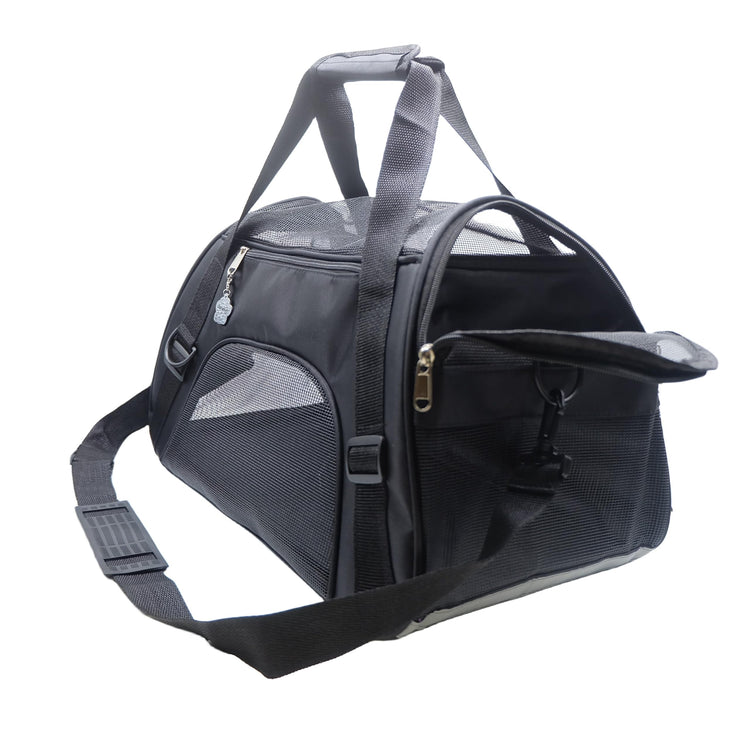 ZaneSun Cat Carrier,Soft-Sided Pet Travel Carrier for Cats,Dogs Puppy Comfort Portable Foldable Pet Bag Airline Approved (Small Blue)