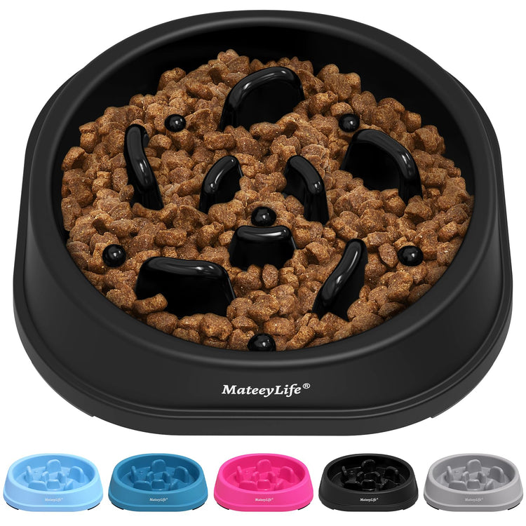 MateeyLife Slow Feeder Dog Bowls 2PCS, Anti-Choking Puzzle Dog Food Bowls, Anti-Slip Interactive Feeding Slow Down Eating, Bloat Stop Maze Dishes for Medium Breeds