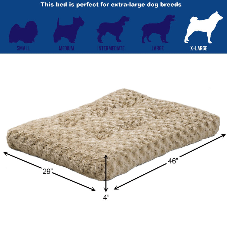 MidWest Homes for Pets XXS QuietTime Deluxe Gray Ombré Swirl Plush Pet Bed, Machine Washable, Non-Skid Bottom, Soft Crate Mat for 18-inch Crates