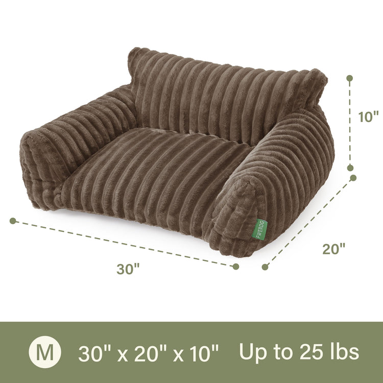 Cute Couch Bed for Pets, Supportive Cat Sofa for Indoor Cats, Small Dog Sofa Bed for Small Dogs, Grey, 24 inches