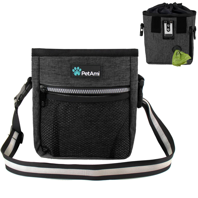PETAMI Dog and CAT Treat Pouch, Heather Gray