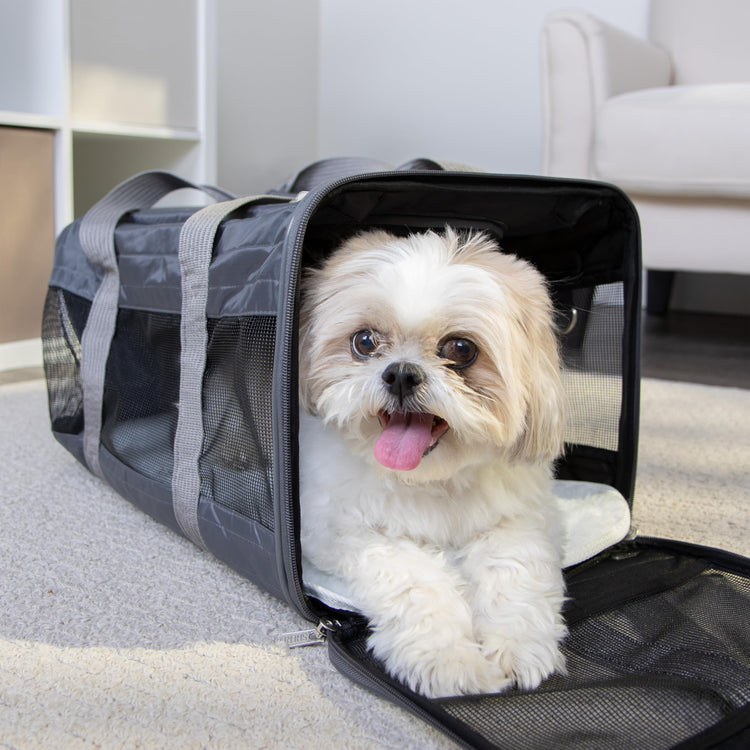 Sherpa Original Deluxe Travel Pet Carrier, Airline Approved & Guaranteed On Board - Charcoal Gray, Medium