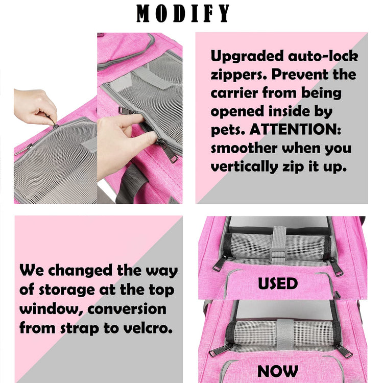 GAPZER Pet Carrier for Large Cats, Soft-Sided Cat Carrier for Medium Big Cats and Puppy up to 20lbs, Washable Dog Carrier Privacy Protection for Home Outdoor Travel