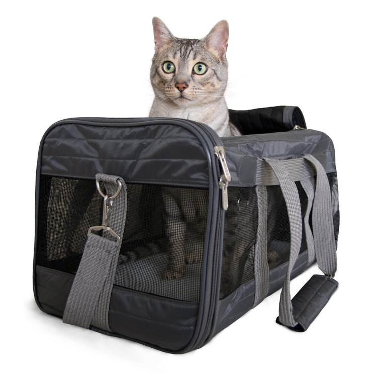 Sherpa Original Deluxe Travel Pet Carrier, Airline Approved & Guaranteed On Board - Charcoal Gray, Medium