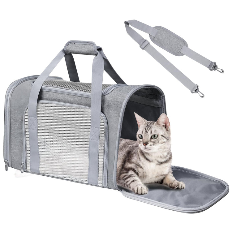 Cat Carrier Soft for Pets Up to 15 Lbs, Cat Travel Bag Soft-Sided with Padded Shoulder Strap, Pet Dog Carriers for Small Dogs Travel Puppy Carry Airline Approved, Pink