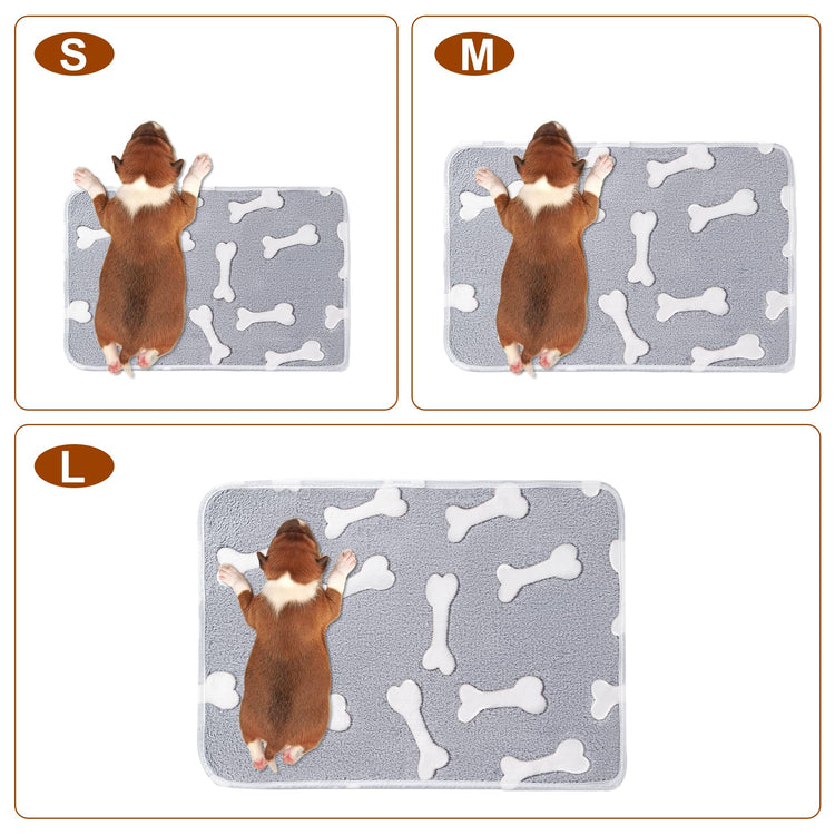 1 Pack 3 Blankets Super Soft Fluffy Premium Fleece Pet Blanket Flannel Paw Printed Throw for Dog Puppy Cat (Small 23x16'', Brown, Pink, White)