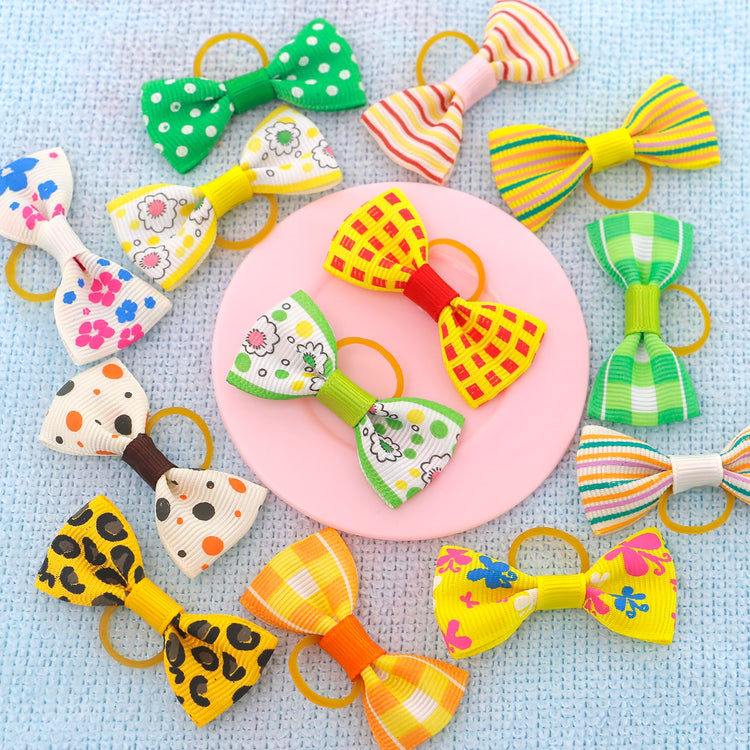 QingHan Dog Hair Bows Small Puppy Clips for Pet Grooming Accessories Doggy Gifts 60Pcs (30 Pairs)
