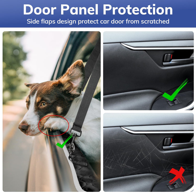 Mancro Dog Car Seat Cover for Back Seat, 2026 Upgraded 600D Heavy Duty Waterproof & Scratch-Resistant Dog Hammock for Car, Back Seat Pet Cover for Dogs with Sedan, Trucks and SUVs, Standard, Black