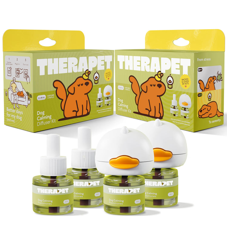 TheraPetMD 60-Day Dog Calming Diffuser Kit - Dog Pheromone Diffuser for Stress, Destructive Behavior, Pee Accidents, Separation Anxiety, Barking, Aggression & Chewing - 60-Day Refills Included