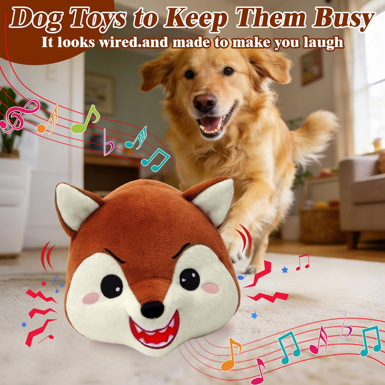 Mity rain Interactive Dog Toys with Thicken Plush, Moving Dog Toy with Recording Mode Shaking & Singing Mode Bouncing, Funny Ball Jumping to Keep Them Busy & Chase, Rechargeable (Octopus)