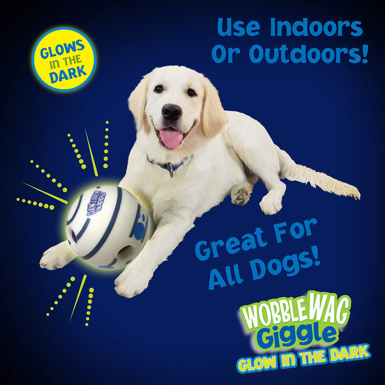 Wobble Wag Giggle Ball, Interactive Dog Toy, Fun Giggle Sounds When Rolled or Shaken, Pets Know Best, As Seen On TV