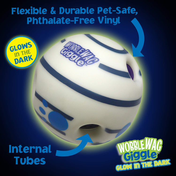Wobble Wag Giggle Ball, Interactive Dog Toy, Fun Giggle Sounds When Rolled or Shaken, Pets Know Best, As Seen On TV