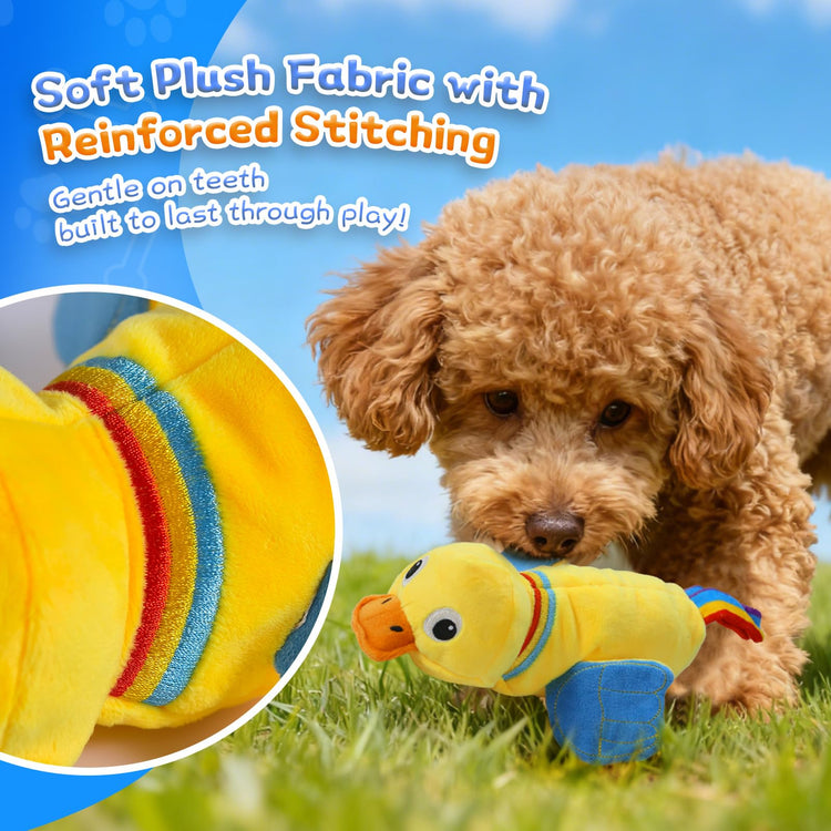 lilfrd Dog Puzzle Toys - Enrichment Squeaky Crinkle Snuffle Treat Dispensing Smart Dog Toys for Boredom and Stimulating, Durable Plush Toys for Large Medium Small Breed - Turtle