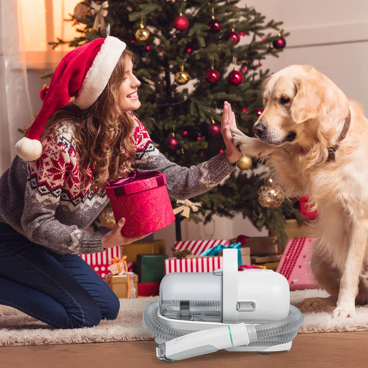 Pet Grooming Kit& Vacuum Suction, Grooming Clippers with 5 Proven Grooming Tools, Professional Pet Grooming Vacuum for Dogs, Cats and Other Animals