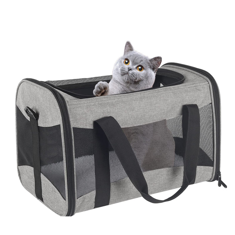 Cat Dog Carriers Soft-Sided Pet Carrier Large Cats for Medium Big Cat Small Dog Puppy up to 16lbs TSA Airline Approved Animal Collapsible Cat Carrier Carriers Travel Carrier Cat Bag (17x11x11)