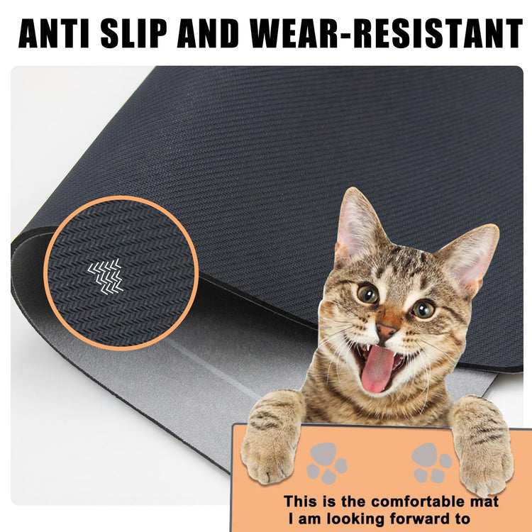 YCT Cat Pet Food Mat - Non-Slip Bottom Absorbent Quick Dry Feeding Mat for Dogs and Cats - Pet Supplies, 11.8"x18.1" Beige
