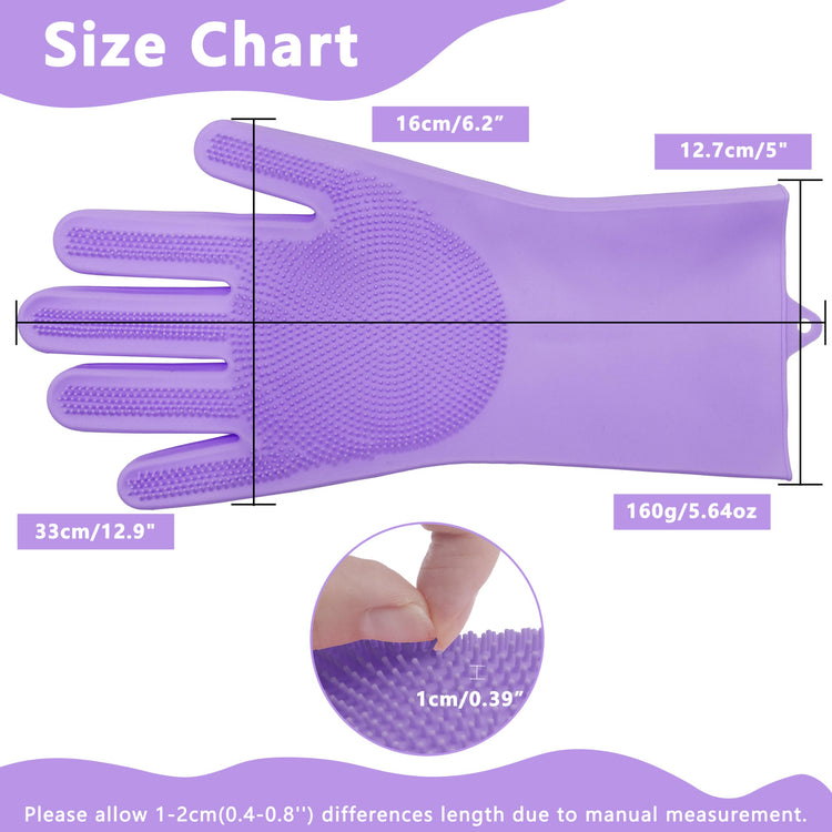 Pet Grooming Gloves—Dog Washing Gloves with High-Density Teeth, Dog Bath Scrubber with Enhanced Five Finger Design, Silicone Gloves for Dogs and Cats Bathing, Massage (Blue)