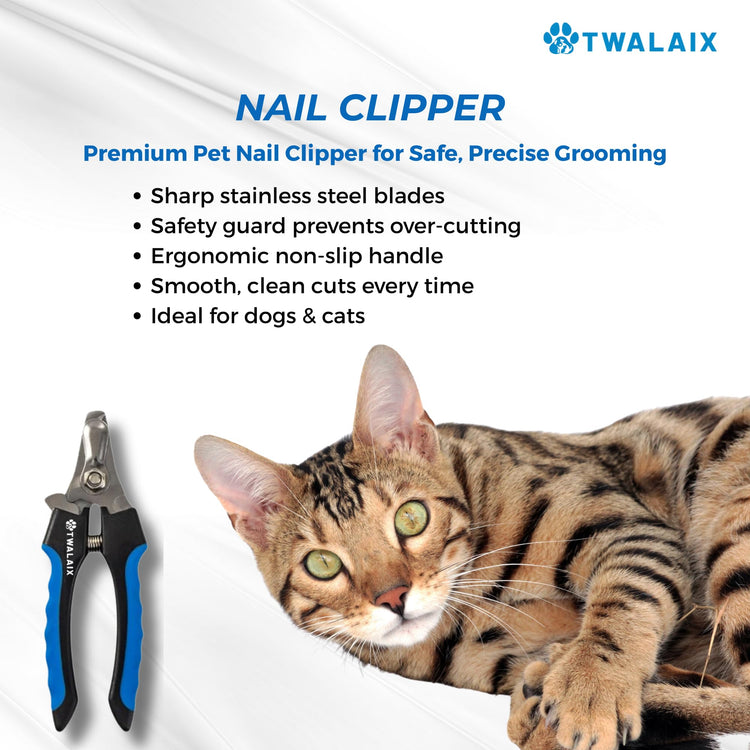 8 in 1 Pet Grooming Kit for Dogs & Cats – Deshedding Brush, Undercoat Rake, Slicker Brush, Nail Clipper, Scissors & Bath Brush for All Coat Types