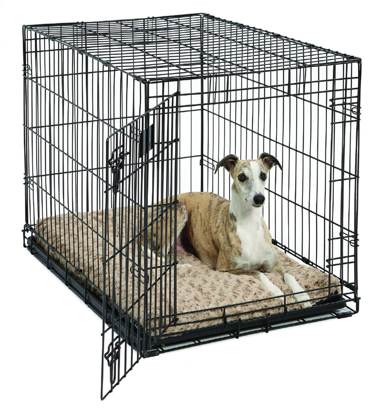 MidWest Homes for Pets XXS QuietTime Deluxe Gray Ombré Swirl Plush Pet Bed, Machine Washable, Non-Skid Bottom, Soft Crate Mat for 18-inch Crates