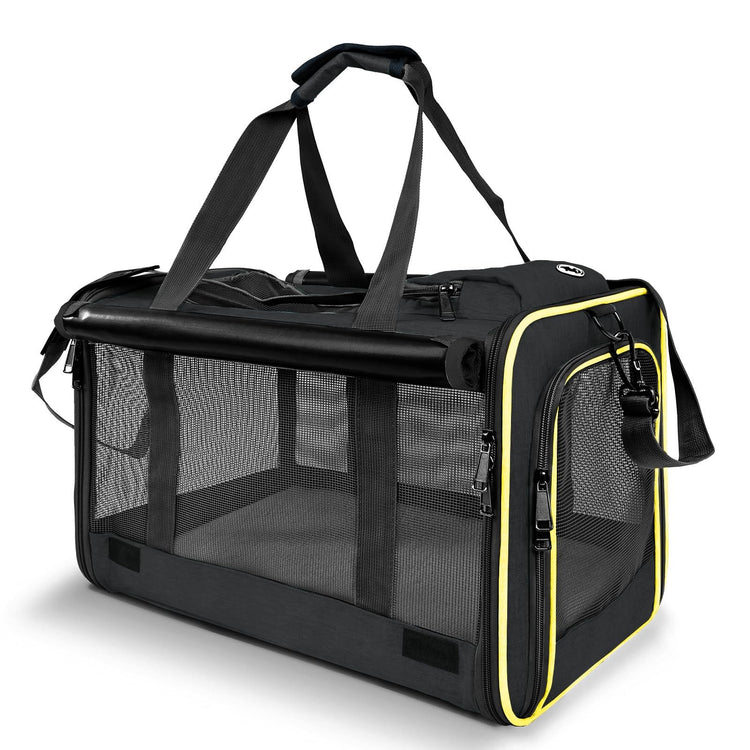 GAPZER Pet Carrier for Large Cats, Soft-Sided Cat Carrier for Medium Big Cats and Puppy up to 20lbs, Washable Dog Carrier Privacy Protection for Home Outdoor Travel