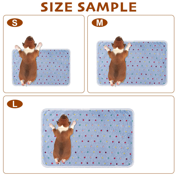 1 Pack 3 Blankets Fluffy Premium Fleece Soft Pet Blanket Flannel Throw for Cat Dog Puppy (Small 23x16'', Paw-White/Pink/Brown)