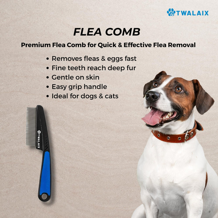 8 in 1 Pet Grooming Kit for Dogs & Cats – Deshedding Brush, Undercoat Rake, Slicker Brush, Nail Clipper, Scissors & Bath Brush for All Coat Types